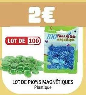 LOT DE PIONS MAGNÉTIQUES Plastique