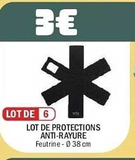 LOT DE PROTECTIONS ANTI-RAYURE Feutrine - Ø 38 cm