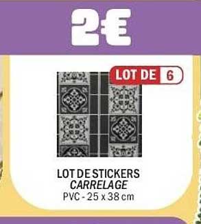 LOT DE STICKERS CARRELAGE