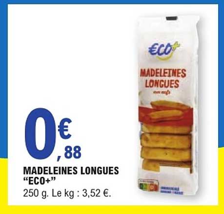 MADELEINES LONGUES “ECO+”