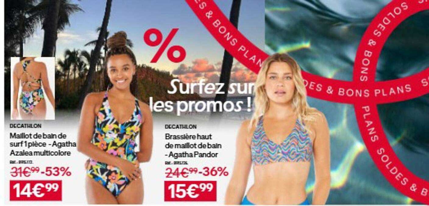 Maillot de bain de surf 1 pièce - Agatha Azalea multicolore