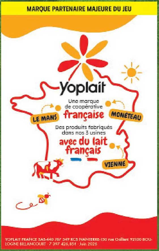 Marque partenaire majeure du jeu Yoplait