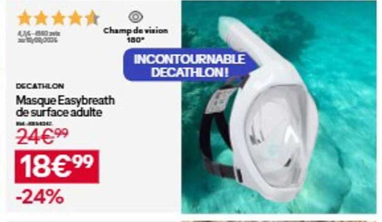 Masque Easybreath de surface adulte