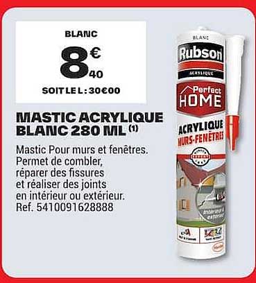 MASTIC ACRYLIQUE BLANC 280 ML