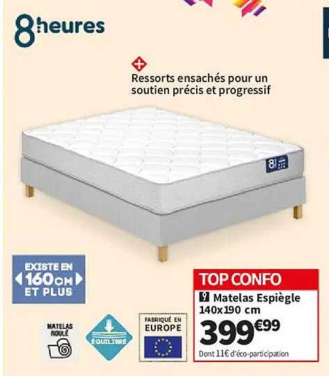 Matelas Espiègle 140x190 cm