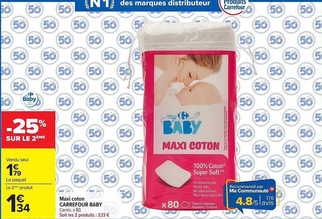 MAXI COTON CARREFOUR BABY