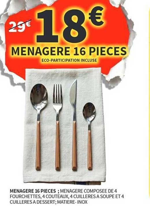MENAGERE 16 PIECES