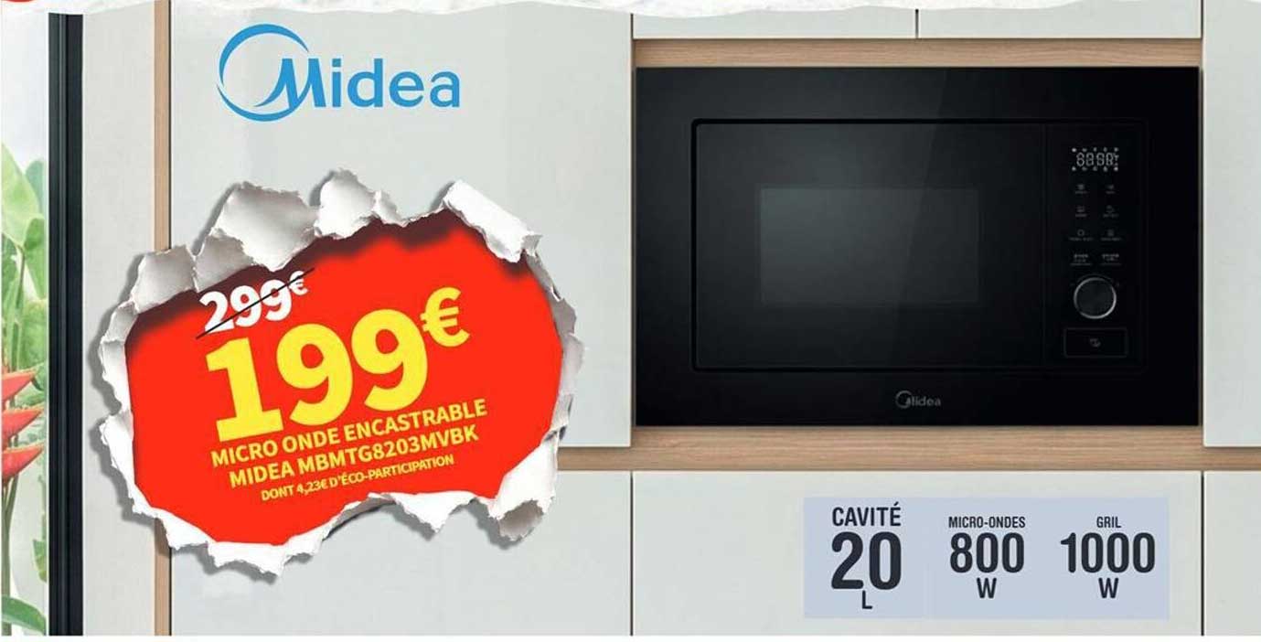 Micro onde encastrable Midea MBMTG8203MVBK