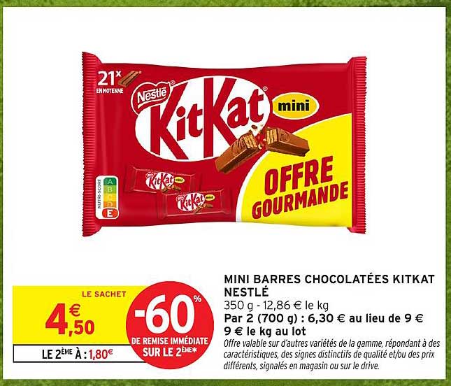 MINI BARRES CHOCOLATÉES KITKAT NESTLÉ
