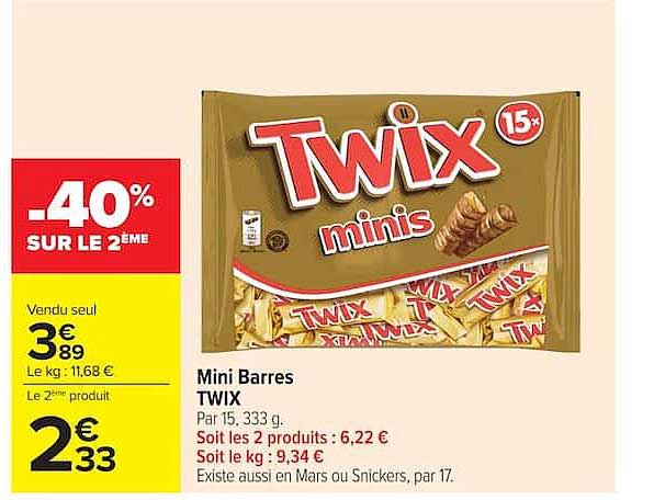 Mini Barres TWIX