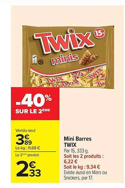 Mini Barres TWIX