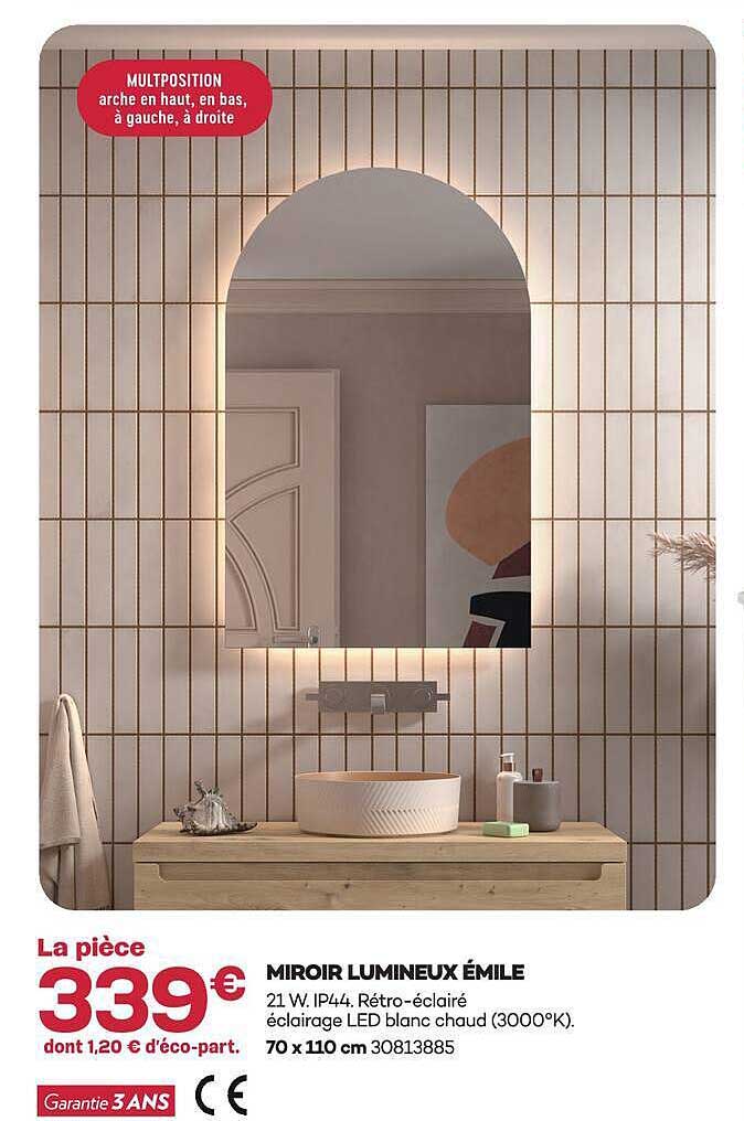 MIROIR LUMINEUX ÉMILE