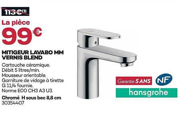 MITIGEUR LAVABO MM VERNIS BLEND