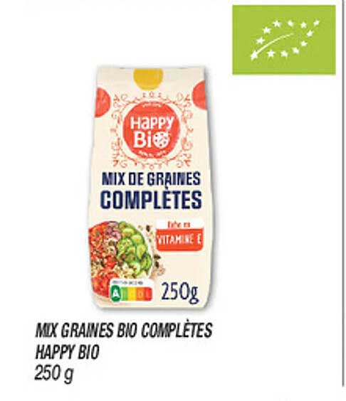 MIX GRAINES BIO COMPLÈTES HAPPY BIO 250 g