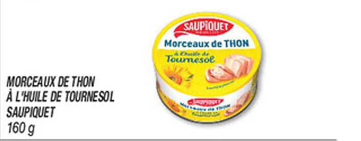 Morceaux de thon à l'huile de tournesol Saupiquet 160 g