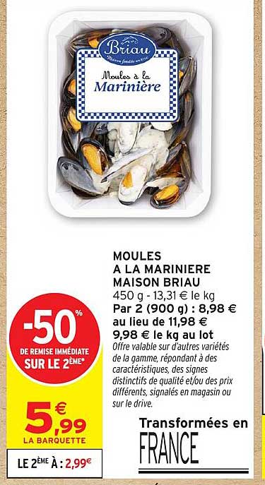 MOULES A LA MARINIERE MAISON BRIAU