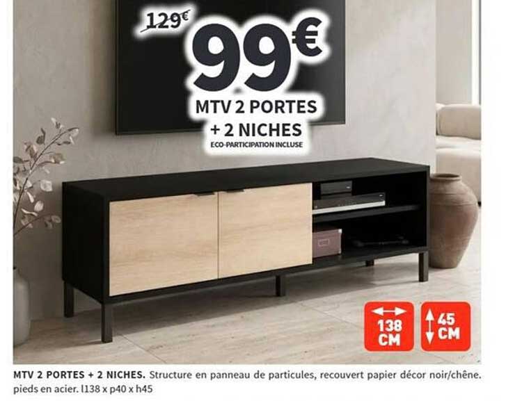 MTV 2 PORTES + 2 NICHES