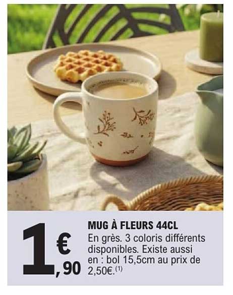 MUG À FLEURS 44CL