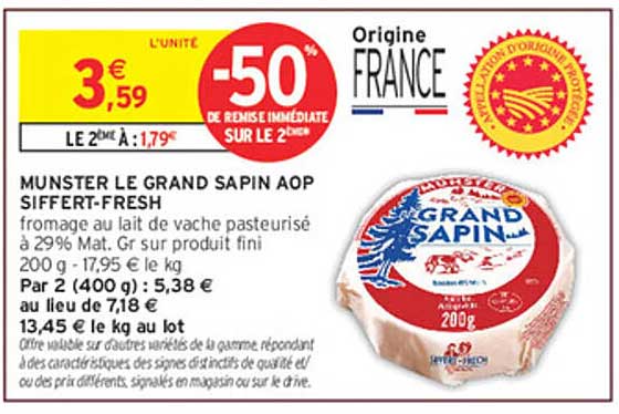MUNSTER LE GRAND SAPIN AOP SIFFERT-FRESH