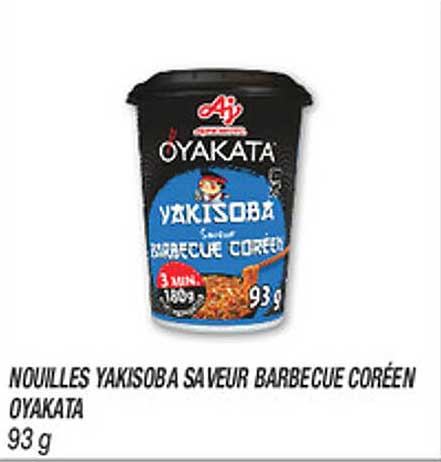 NOUILLES YAKISOBA SAVEUR BARBECUE CORÉEN OYAKATA 93 g