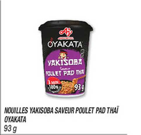 NOUILLES YAKISOBA SAVEUR POULET PAD THAÏ OYAKATA 93 g