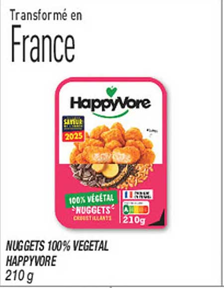 NUGGETS 100% VEGETAL HAPPYVORE 210 g