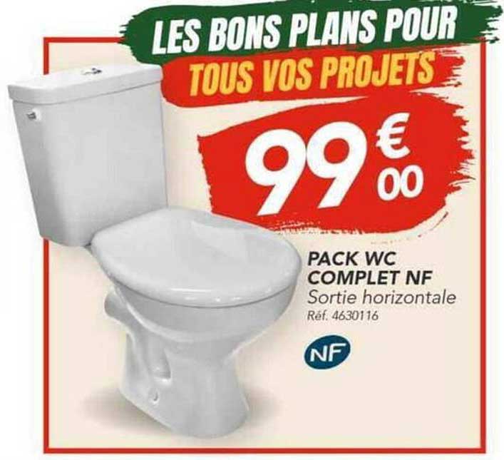 PACK WC COMPLET NF Sortie horizontale