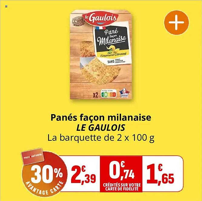 Panés façon milanaise LE GAULOIS La barquette de 2 x 100 g