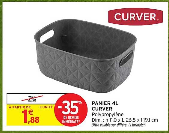 PANIER 4L CURVER Polypropylène