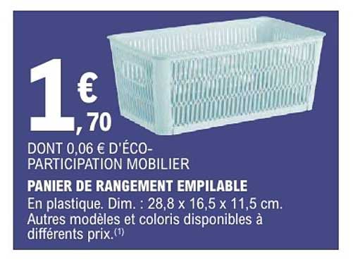 PANIER DE RANGEMENT EMPILABLE
