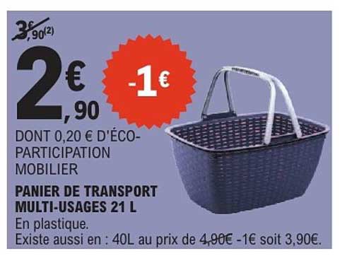 PANIER DE TRANSPORT MULTI-USAGES 21 L
