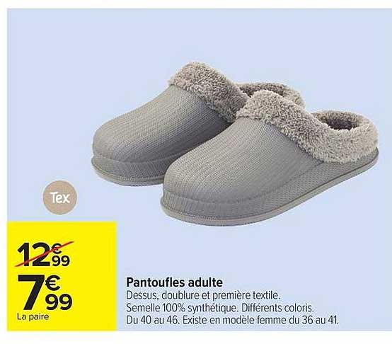 Pantoufles adulte