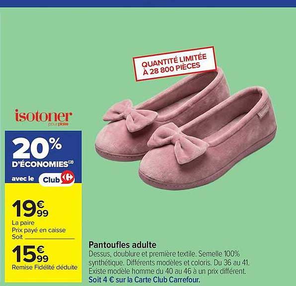 Pantoufles adulte