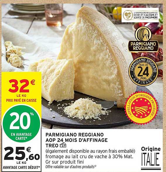 PARMIGIANO REGGIANO AOP 24 MOIS D'AFFINAGE TEO