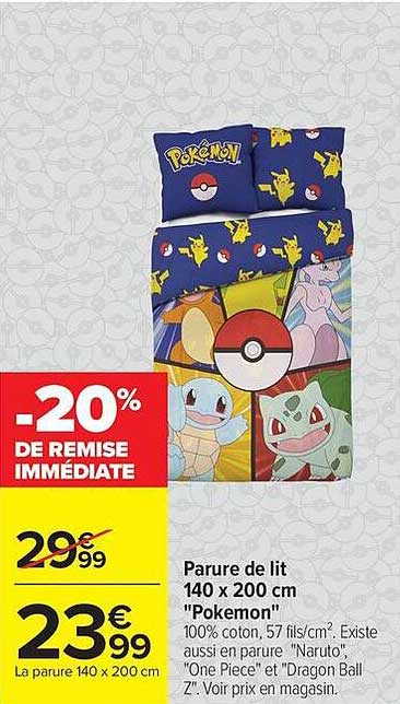 Parure de lit 140 x 200 cm "Pokemon"