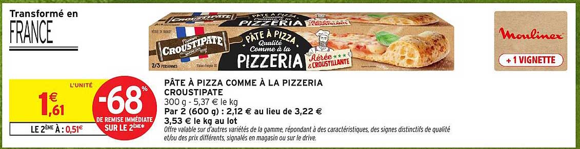 PÂTE À PIZZA COMME À LA PIZZERIA CROUPSTIPATE