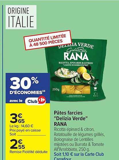 Pâtes farcies "Delizia Verde" RANA