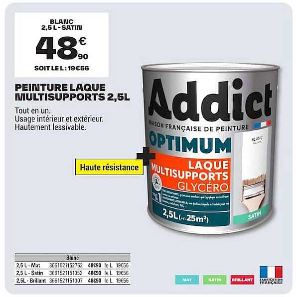 PEINTURE LAQUE MULTISUPPORTS 2,5L