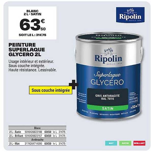 PEINTURE SUPERLAQUE GLYCERO 2L