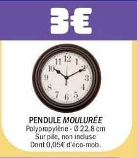 PENDULE MOULURÉE