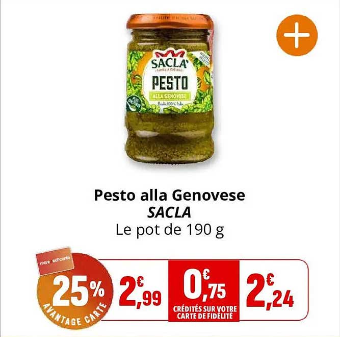 Pesto alla Genovese SACLÀ Le pot de 190 g