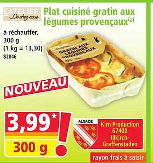 Plat cuisiné gratin aux légumes provençaux(a)
