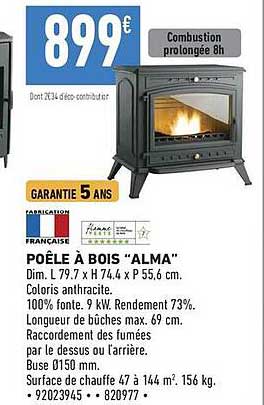 POÊLE À BOIS "ALMA"