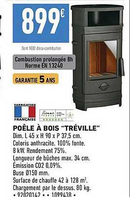 POÊLE À BOIS "TRÉVILLE"
