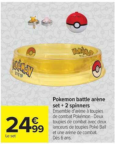 Pokemon battle arène set + 2 spinners