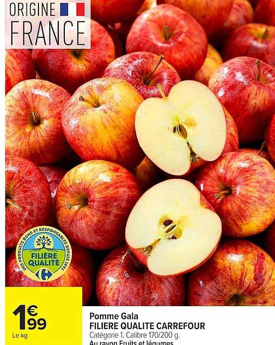Pomme Gala FILIERE QUALITE CARREFOUR