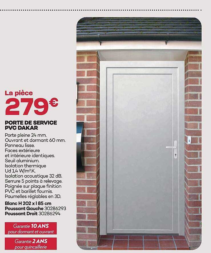 PORTE DE SERVICE PVC DAKAR