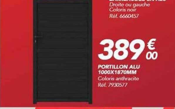 PORTILLON ALU 1000X1870MM
