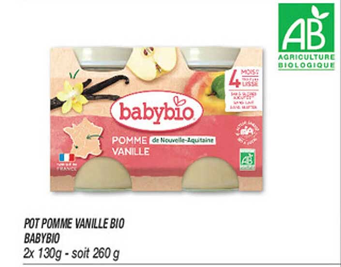POT POMME VANILLE BIO BABYBIO