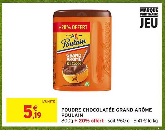 POUDRE CHOCOLATÉE GRAND ARÔME POULAIN